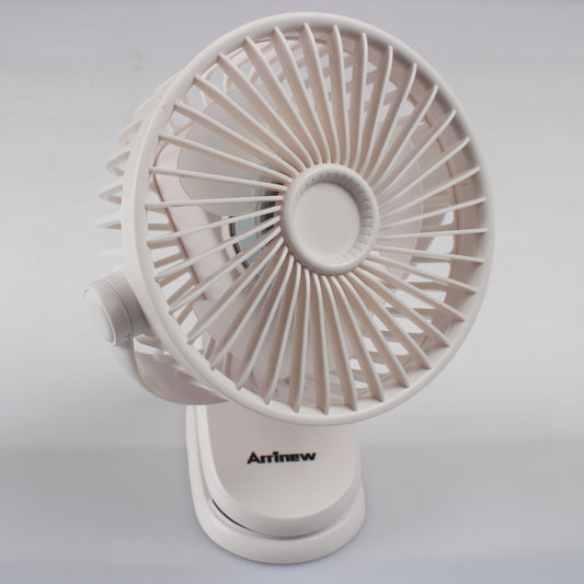 Arrinew Portable USB Desktop Clip Fan,1200 mAh USB plug-in,With 360-degree rotation