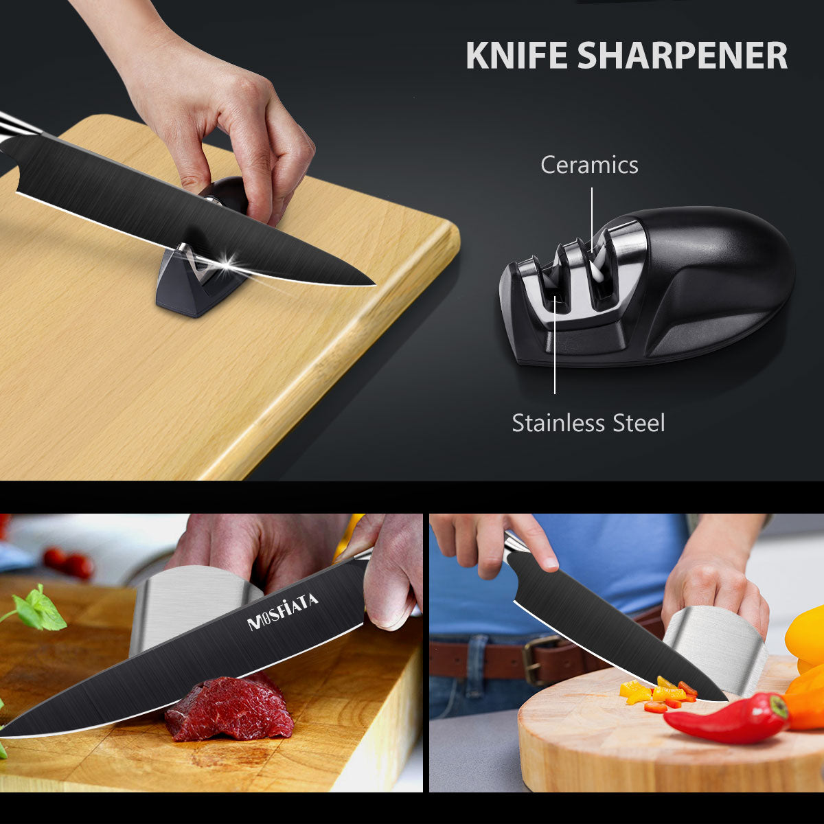 8” Super Sharp Titanium Plated Chef's Knife