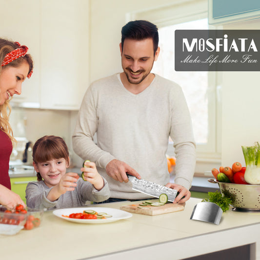 7” Nakiri Knife with Finger Guard and Blade Guard in Gift Box