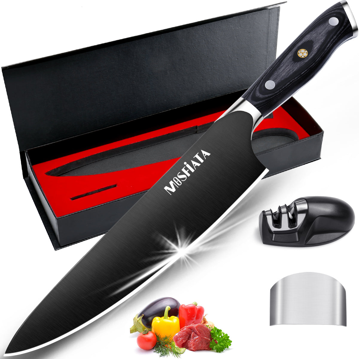 8” Super Sharp Titanium Plated Chef's Knife