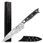 MOSFiATA 4 Inch Paring Knife, Kitchen Knife Fruit Knives with Sheath, German High Carbon Stainless Steel EN1.4116 Precision Cooking Vegetable Knife for Carving, Peeling, Trimming