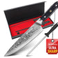 MOSFiATA Chef Knife 8 Inch, Damascus Kitchen Knife,Ultra Sharp Chef's Knives with 67-Layer Damascus Steel VG-10 Blade,Knife Sharpener Rod Gift Box