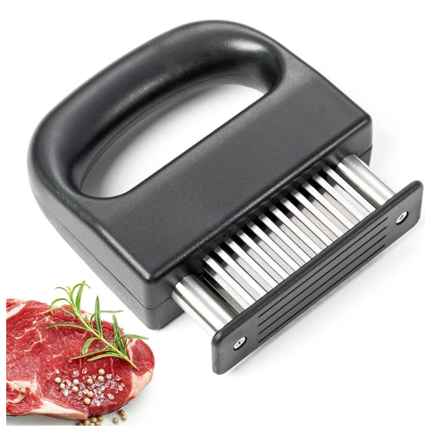 Meat Tenderizer, Meat Tenderizer Tool with 48 Stainless Steel Ultra Sharp Needle Blades Kitchen Cooking Gadgets for Tenderizing Beef, Turkey, Fish, BBQ, Pork, Fish