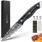 MOSFiATA Damascus Paring Knife 3.5 inch Fruit Knife with Gift BoX