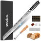 MOSFiATA Bread Knife 10.5” Ultra Sharp Knife，Long Serrations Glide Through Bread, Authentic, Handcrafted, Japanese Serrated Kitchen Knife