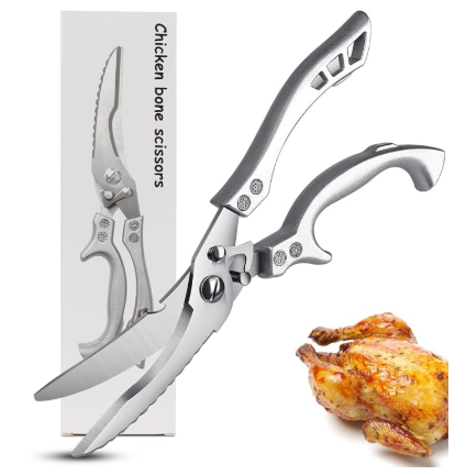 Poultry Shears, Heavy Duty Kitchen Shears With Anti-Slip Handle，Poultry Scissors for Meat, Chicken, Bone,Turkey, Fish