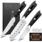 MOSFiATA 3pcs Kitchen Knife Set, Sharp Chef Knife High Carbon German EN1.4116 Stainless Steel Santoku Cooking Knife, Fruit Paring Knife Kitchen Chopping Knives Set with Wooden Handle and Gift Box