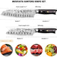 MOSFiATA 7" Santoku Knife with 5.5inch Santoku Knife, German High Carbon Stainless Steel EN.4116