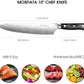MOSFiATA 10" Super Sharp Professional Chef's Knife，German High Carbon Stainless Steel EN1.4116 with Micarta Handle and Gift Box