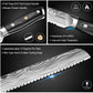 MOSFiATA Bread Knife 10.5” Ultra Sharp Knife，Long Serrations Glide Through Bread, Authentic, Handcrafted, Japanese Serrated Kitchen Knife