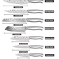 MOSFiATA Kitchen Knife Set 9 PCS with Foldable Roll Bag, Pro Stainless Steel 5Cr13MoV Ultra Sharp Santoku Knives with Honing Rod, Dishwasher Safe butcher Knife Set for Cooking Outdoor Travel