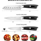 MOSFiATA 3pcs Kitchen Knife Set, Sharp Chef Knife High Carbon German EN1.4116 Stainless Steel Santoku Cooking Knife, Fruit Paring Knife Kitchen Chopping Knives Set with Wooden Handle and Gift Box