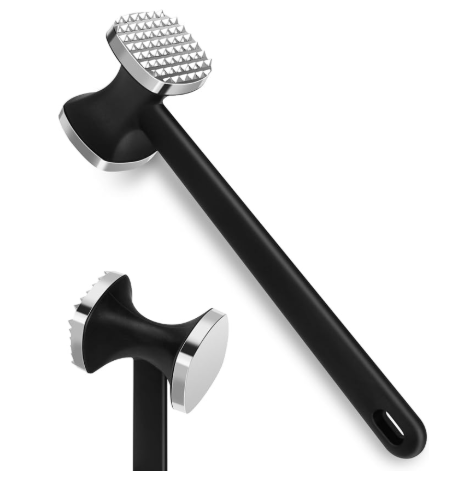 MOSFiATA Meat Tenderizer Hammer with Comfortable-Grip Handle，Dual-side Mallet for Kitchen, Heavy Duty Pounder For Tenderizing Steak, Beef and Fish