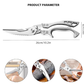 Poultry Shears, Heavy Duty Kitchen Shears With Anti-Slip Handle，Poultry Scissors for Meat, Chicken, Bone,Turkey, Fish