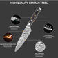 MOSFiATA 4 Inch Paring Knife, Kitchen Knife Fruit Knives with Sheath, German High Carbon Stainless Steel EN1.4116 Precision Cooking Vegetable Knife for Carving, Peeling, Trimming