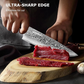 MOSFiATA Damascus Chef Knife Set 5PCS-Professional Sharp High Carbon VG10 Stainless Steel Kitchen Knife with Finger Guard, Knife Sharpener Rod Gift