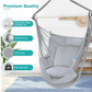 Outerman Hammock Chair, Hanging Chair with 3 Cushions and Foot Rest Support, Durable Metal Spreader Bar Max 440 Lbs, Swing Chair for Bedroom, Indoor & Outdoor, Patio, Porch or Tree（Gray）