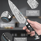 MOSFiATA 2Pcs Chef Knife Set, Sharp Kitchen Knife High Carbon German EN1.4116 Stainless Steel Cooking Knife, 9"&6" Chopping Knife Kitchen Knives Set with Ergonomic Handle, Gift Box