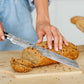 MOSFiATA Bread Knife 10.5” Ultra Sharp Knife，Long Serrations Glide Through Bread, Authentic, Handcrafted, Japanese Serrated Kitchen Knife
