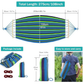 MOSFiATA Hammocks Portable Camping Hammock Upgraded 550lb Comfortable Fabric Hammock with Two Anti Roll Balance Beam and Sturdy Tree Straps for Camping, Patio, Backyard, Outdoor （Blue Green）
