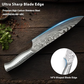 MOSFiATA Kitchen Knife Set 9 PCS with Foldable Roll Bag, Pro Stainless Steel 5Cr13MoV Ultra Sharp Santoku Knives with Honing Rod, Dishwasher Safe butcher Knife Set for Cooking Outdoor Travel