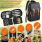 Chef Knife Bag Backpack Style 39 PCS, Professional Knife Set Vintage Carrying Case for Chefs & Culinary Students, Holds 10" Knives, Water-Resistant 600D Material