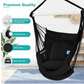Outerman Hammock Chair, Hanging Chair with 3 Cushions and Foot Rest Support, Durable Metal Spreader Bar Max 500Lbs, Swing Chair for Bedroom, Indoor & Outdoor, Patio, Porch or Tree（Black）