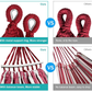 MOSFiATA Hammocks Portable Camping Hammock Upgraded 550lb Thickened Fabric Single Hammocks with Two Anti Roll Balance Beam and Tree Straps for Camping, Patio, Backyard, Outdoor(Red White)