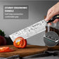 MOSFiATA Nakiri Kitchen Knife, 7”&5.5" Chef Knife Set, Ultra Sharp German Stainless Steel Cleaver Cooking Knife with Ergonomic Handle Gift Box