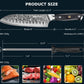 MOSFiATA Chef Knife,Kitchen Knife Santoku Chef's Knife 7 inch Multifunction Kitchen Knives Damascus Steel VG-10 Blade,Knife Sharpener Rod Gift Box