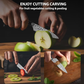 MOSFiATA 4 Inch Paring Knife, Kitchen Knife Fruit Knives with Sheath, German High Carbon Stainless Steel EN1.4116 Precision Cooking Vegetable Knife for Carving, Peeling, Trimming
