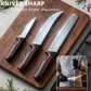 MOSFiATA 5 PCS Chef Knives with Roll Bag, Sharp Stainless Steel Kitchen Knife for Cutting Meat, Fruits & Vegetables, Practical Gifts Knife Set for Women Men Cooking Lovers
