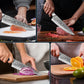 MOSFiATA Chef Knife 8 Inch, Damascus Kitchen Knife,Ultra Sharp Chef's Knives with 67-Layer Damascus Steel VG-10 Blade,Knife Sharpener Rod Gift Box