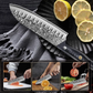 MOSFiATA Damascus 7" Santoku Knife, VG10 Core, Chef's Knife | Damascus Stainless Steel, Chopping Cooking Knife Set, G10 Handle, Sharpener, Gift Box