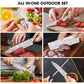 MOSFiATA Kitchen Knife Set, 10 Pcs Japanese Stainless Steel Knife Sets for Kitchen with Oxford cloth storage bag with Knife Sharpening Rod, Dishwasher Safe, For Outdoor