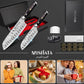 MOSFiATA 7" Santoku Knife with 5.5inch Santoku Knife, German High Carbon Stainless Steel EN.4116
