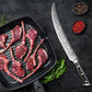 MOSFiATA 10 inch Butcher Breaking Knife，High Carbon German Steel – Full Tang & Razor Sharp – Ergonomic Handle Design