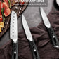 MOSFiATA 3pcs Kitchen Knife Set, Sharp Chef Knife High Carbon German EN1.4116 Stainless Steel Santoku Cooking Knife, Fruit Paring Knife Kitchen Chopping Knives Set with Wooden Handle and Gift Box