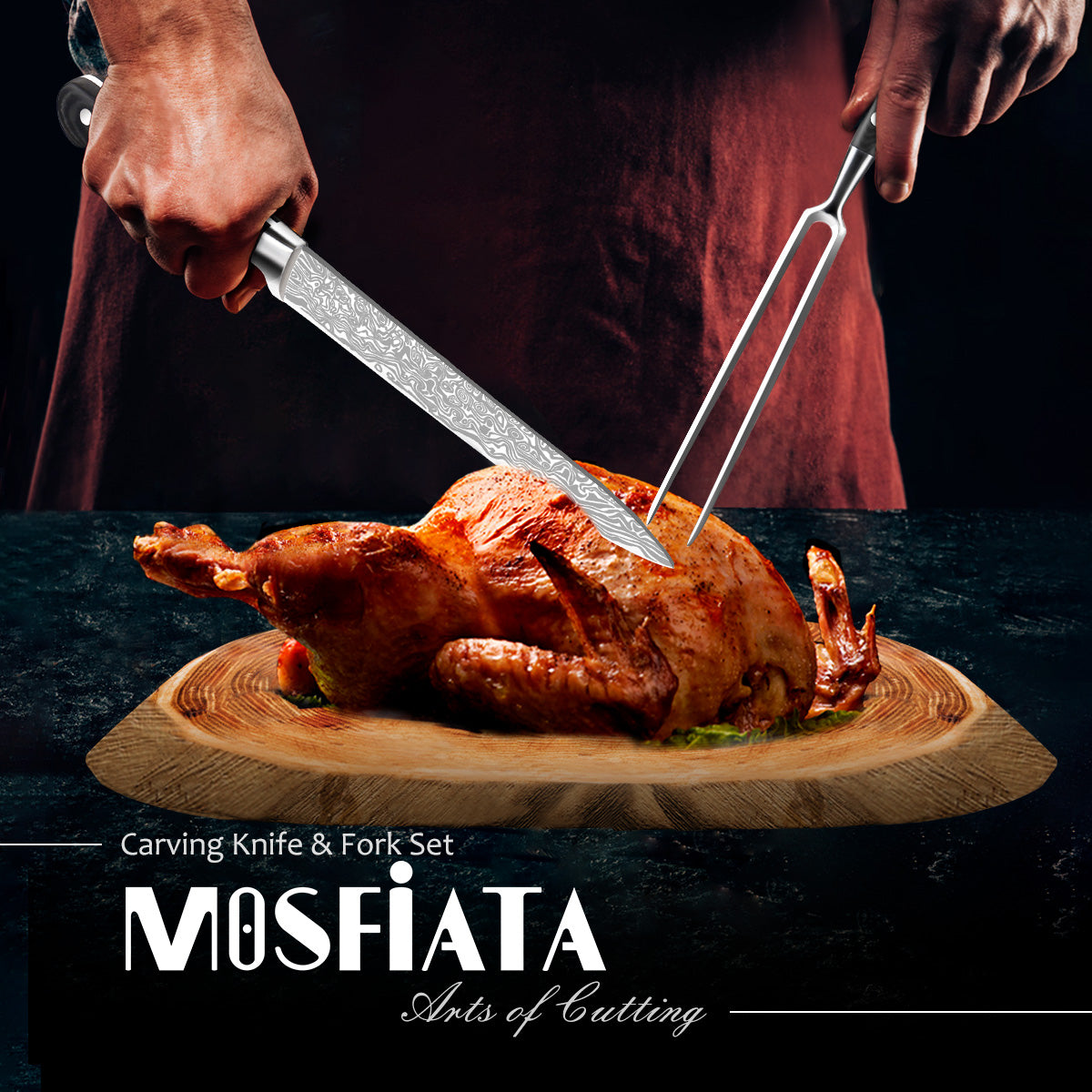 8 Carving Knife and 7 Fork Set Brisket Slicing Knife – mosfiata