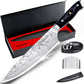 MOSFiATA 8"  Chef's Knife with Finger Guard and Knife Sharpener