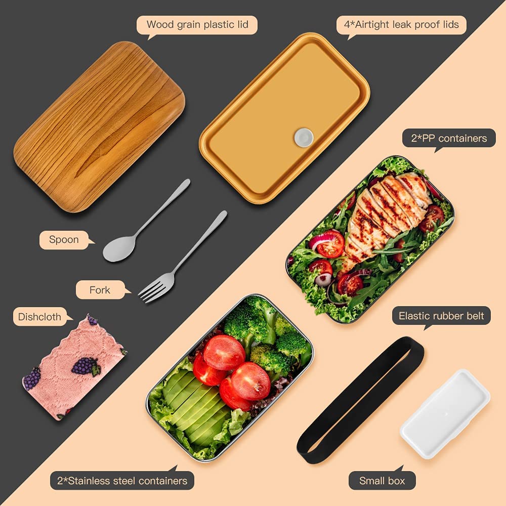 Stackable Bento Lunch Box Containers